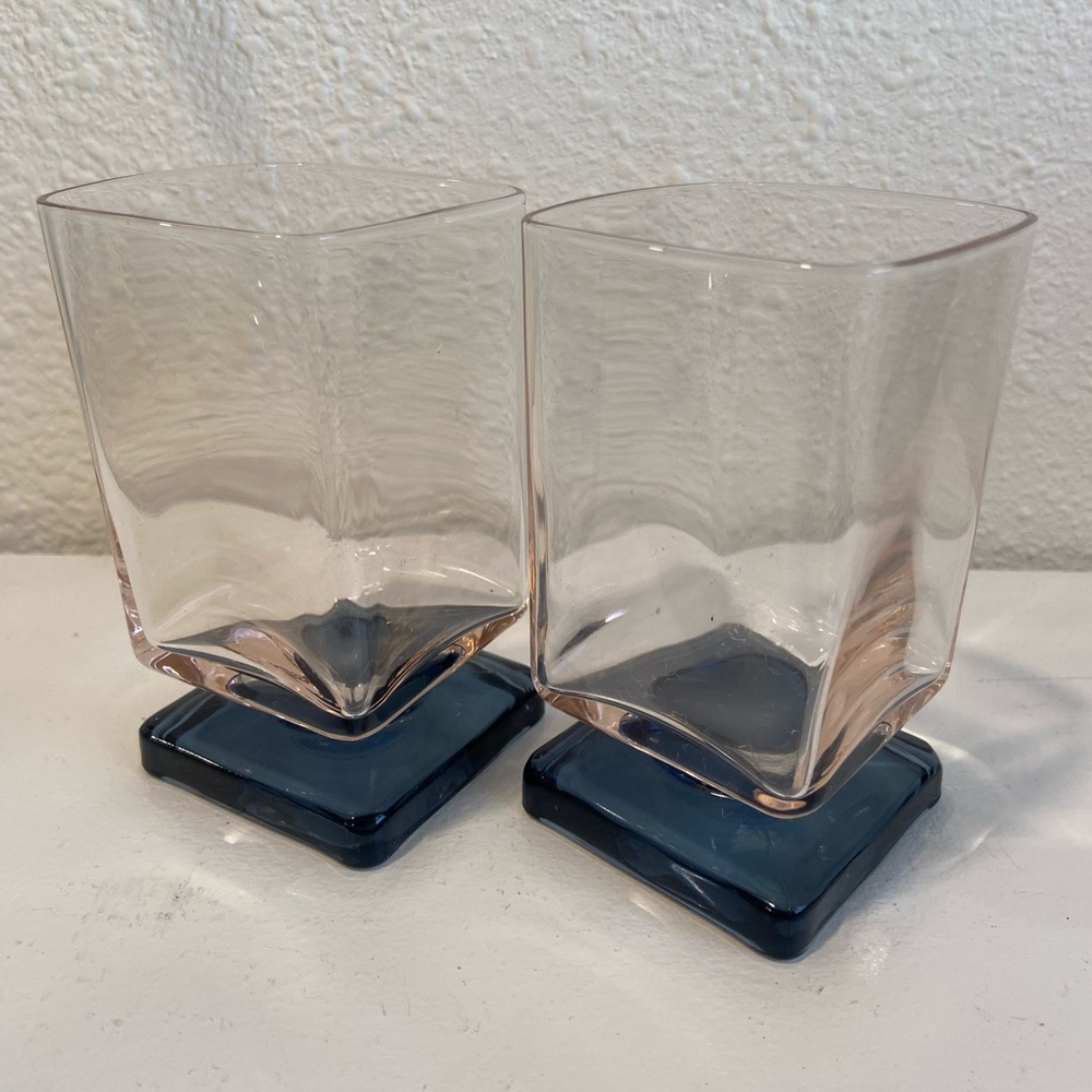 (2) Vintage square glasses